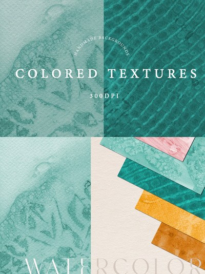 水彩手工纹理背景素材 (JPG)