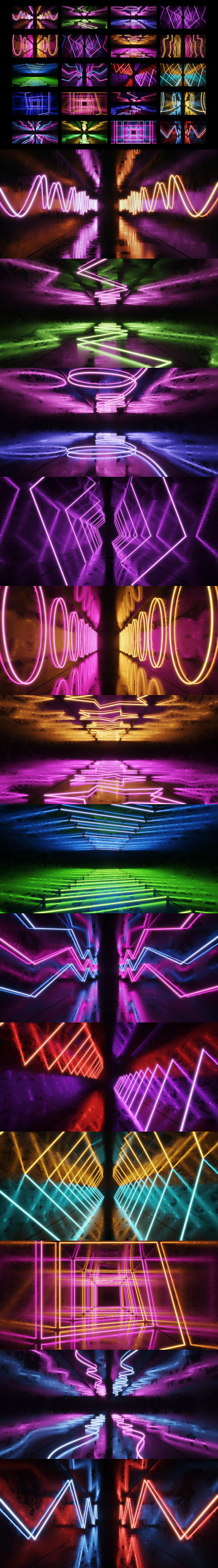 酷炫霓虹灯背景 (PNG)