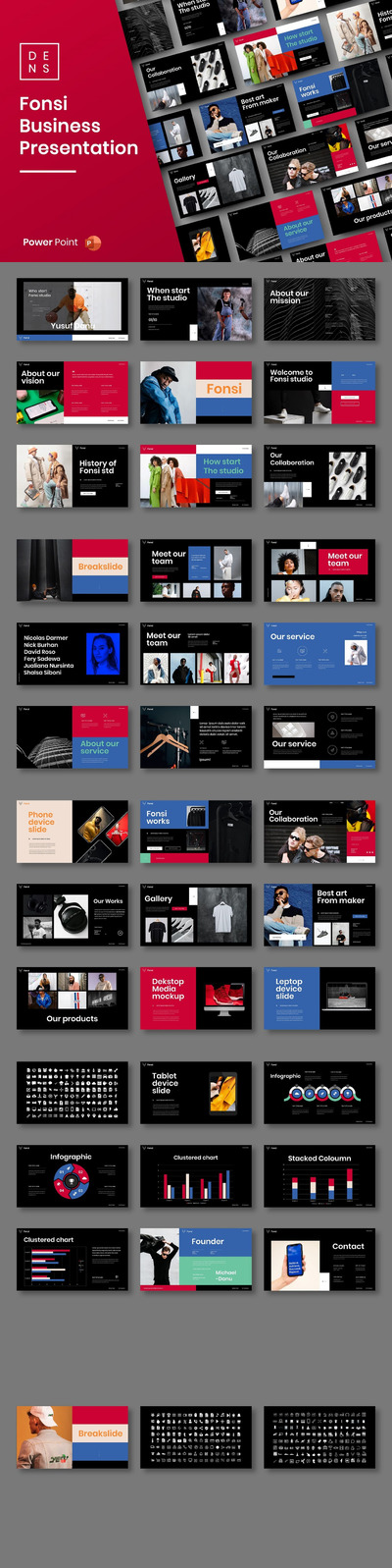 时尚高端专业多用途的高品质商业商务powerpoint幻灯片演示模板（pptx）