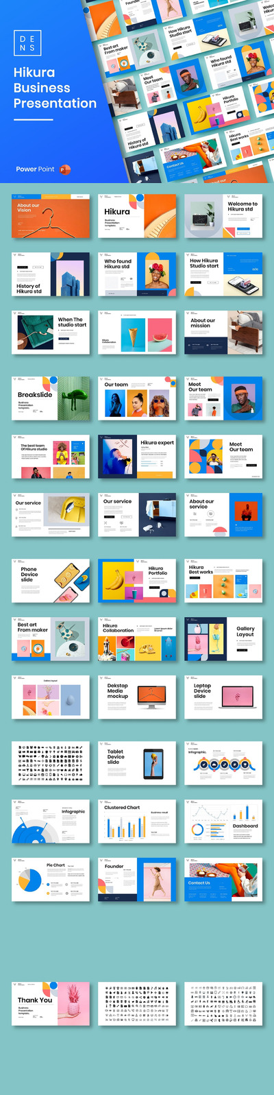 清新简约时尚高端多用途的商业商务powerpoint幻灯片演示模板（pptx）