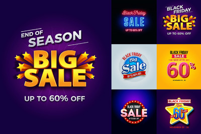 广告促销季横幅模板(PSD,JPG)