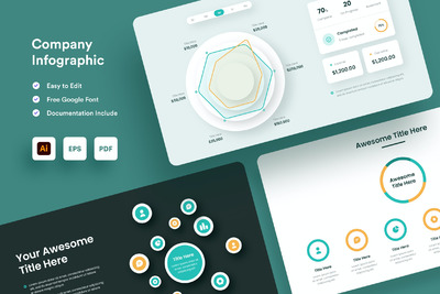大数据商务信息图表 (AI,EPS,PDF)