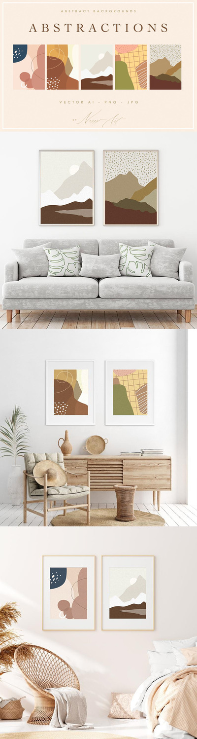 时尚高端优雅抽象矢量背景底纹纹理集合-AI，JPG，PNG