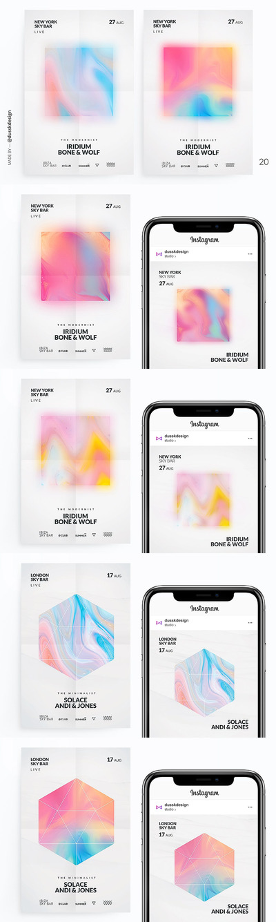 光线模糊特效DJ活动海报(PSD)