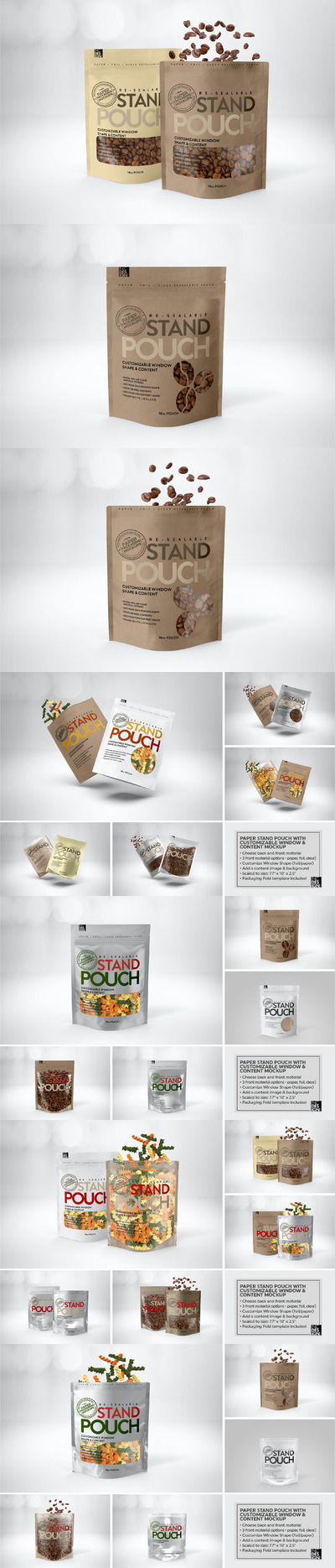 视频纸袋拉链袋包装袋 (PSD)