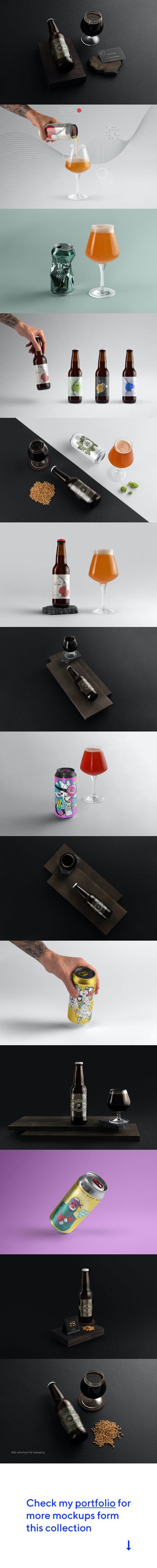 工艺啤酒包装实物模型样机V2 (PSD)