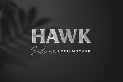 银色logo设计样机 (PSD)