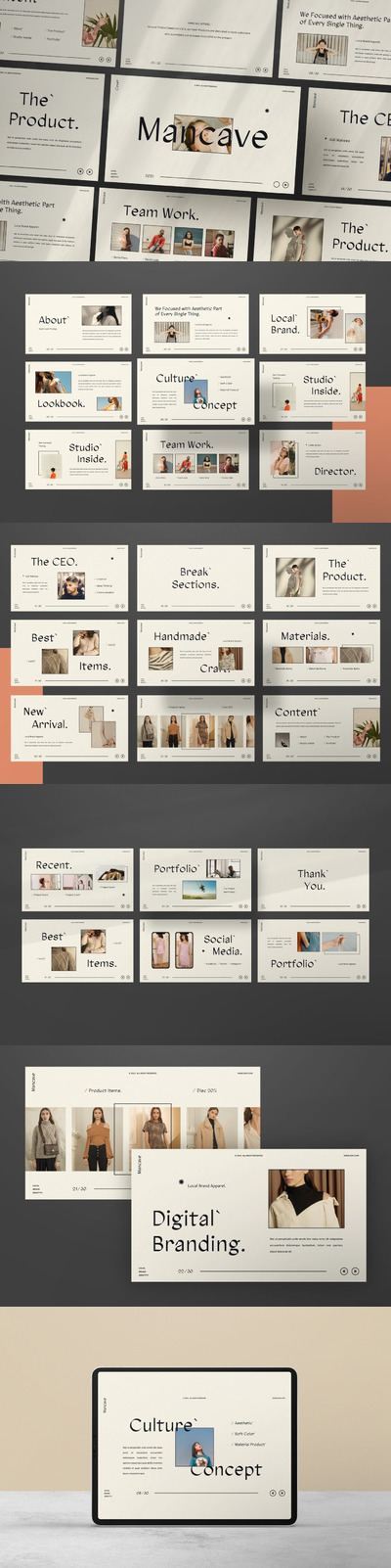 优雅简约时尚高端powerpoint幻灯片演示模板（pptx）