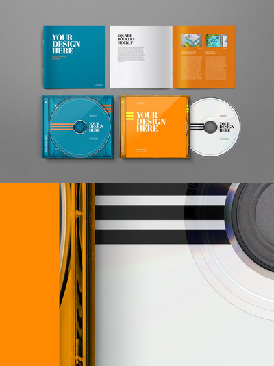 CD包装设计样机 (PSD)