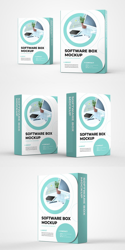 高端软件盒设计样机(PSD)