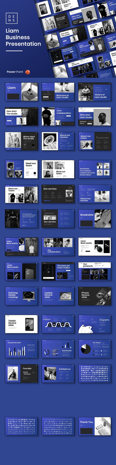 高端简约时尚多用途的高品质商业商务powerpoint幻灯片演示模板（pptx）