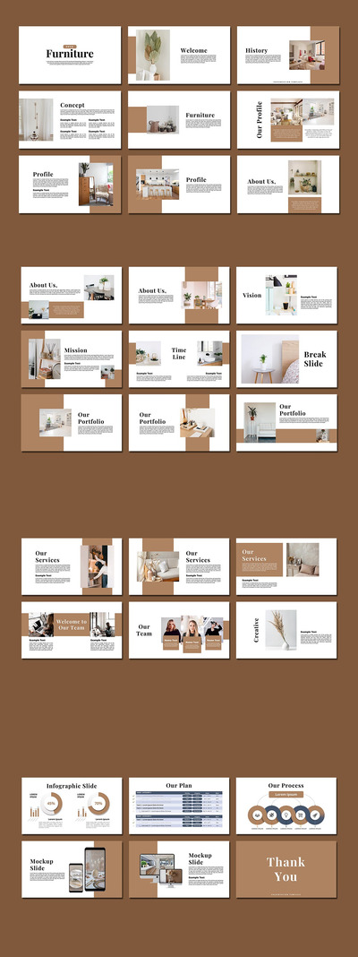 室内家居PPT展示模板 (PPTX)