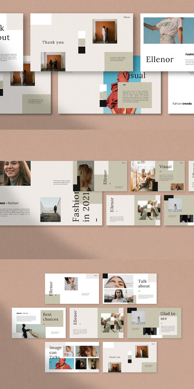 Ellenor - 极简优雅ppt设计模板 (PPTX)