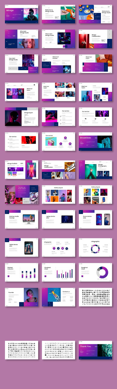 Mirage – 时尚酷炫商务ppt模板 (PPTX)