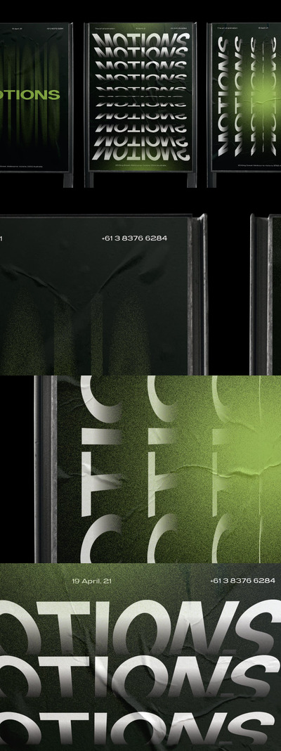 高品质的海报设计VI样机展示模型mockups