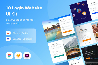 10 登录网站UI工具包 (FIG,SKETCH,XD)