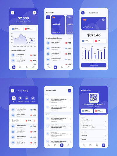 金融数据APP设计模板(FIG,XD,PSD)