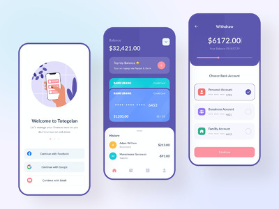 金融移动应用- UI (FIG,SKETCH,SVG,XD)