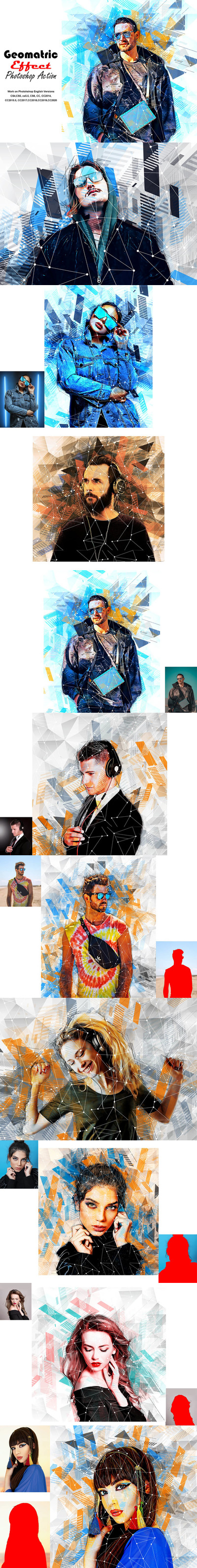 油漆绘画几何效果背景ps动作 (atn)