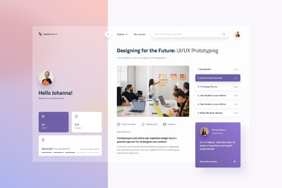 在线课程学校学习应用程序Web UI (FIG)