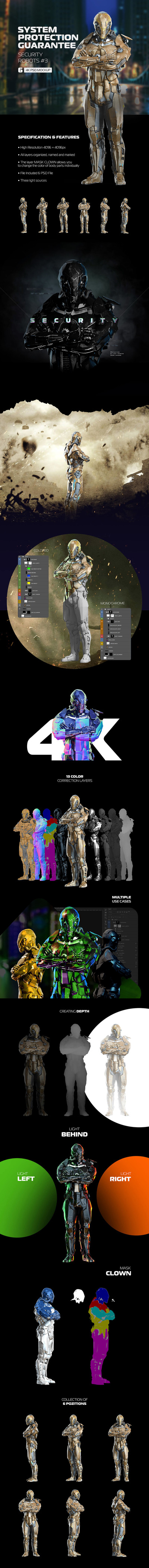 叉手姿势安全机器人样机模板 (tif)