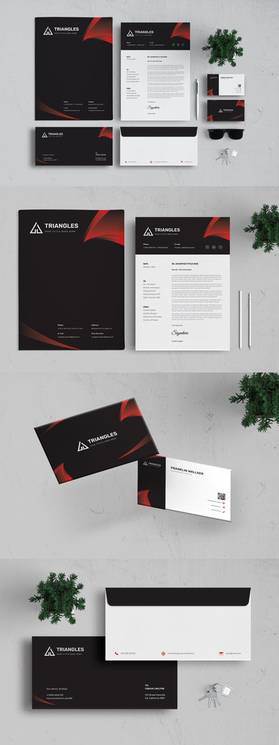 高端时尚品牌VI设计模板-AI，EPS，PSD，PDF