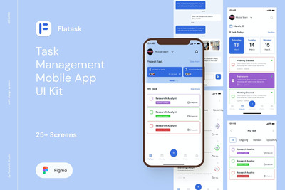 专业的任务管理器APP UI KITS-figma