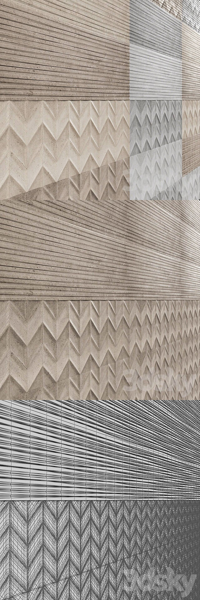 浴室常用墙砖3D模型下载（fbx,max）