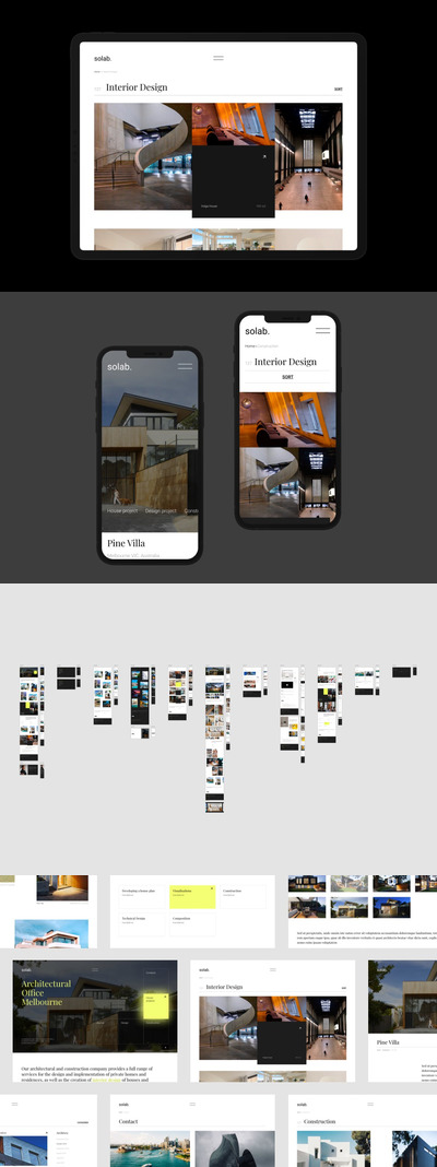 建筑局网页模板UI (XD)