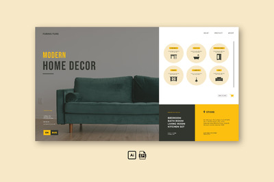 家具网站网页模板 (AI)
