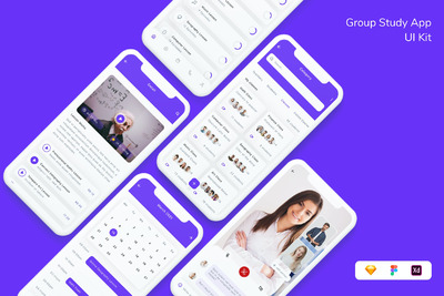 小组学习APP UI (FIG,SKETCH,XD)