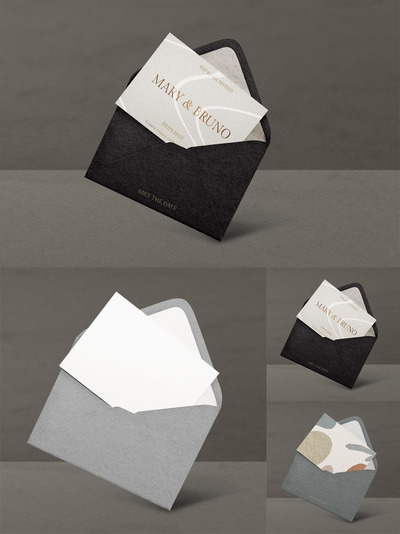 时尚高端专业的黑金质感VI设计样机展示模型mockups