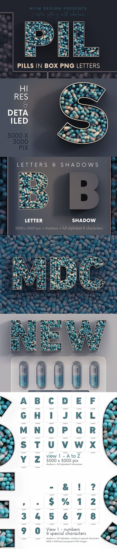 高端时尚3D立体药品字体设计