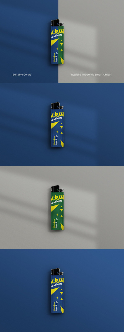 酷炫的打火机设计模型Lighter Mockup