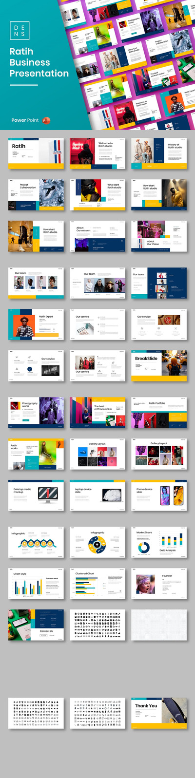 时尚高端专业的高品质商业商务powerpoint幻灯片演示模板（pptx）