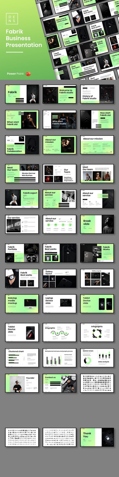 时尚高端专业的高品质商业商务powerpoint幻灯片演示模板（pptx）