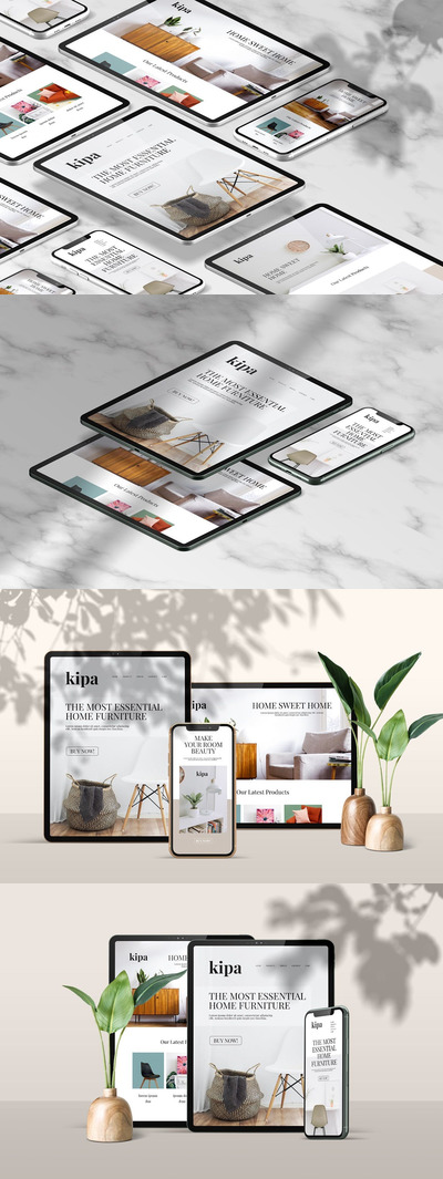 极简手机与平板展示场景样机Vol.3 (PSD)