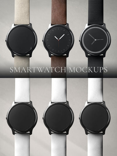 具有各种频段类型的Smartwatch屏幕样机