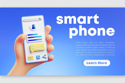 时尚高端可爱3D立体手持电话手机APP UI设计样机展示模型mockups