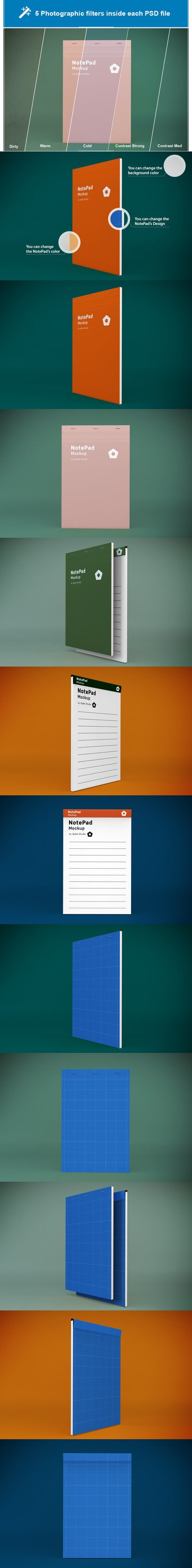 笔记本材质展示样机 (PSD)