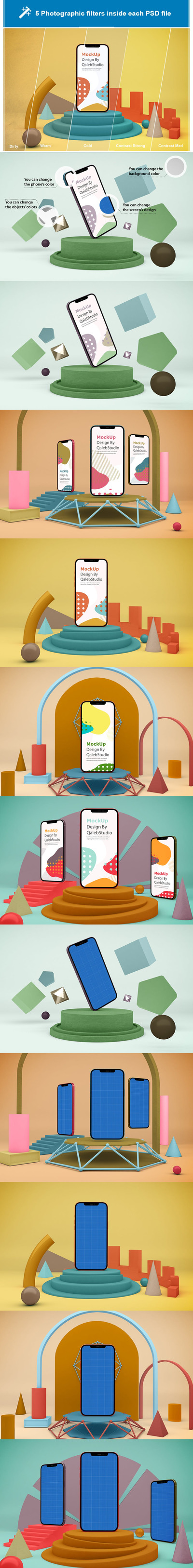 iPhone 12手机展示样机 V.1 (PSD)