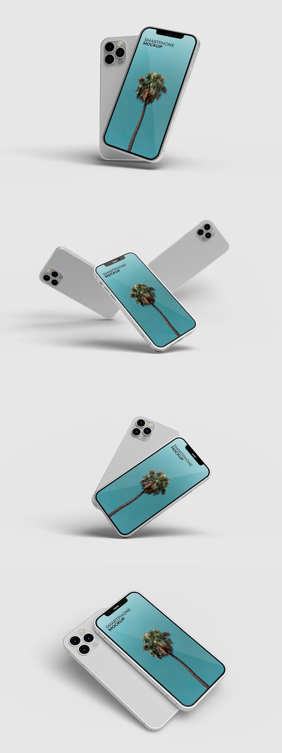 高端iPhone 12产品展示样机 (PSD)