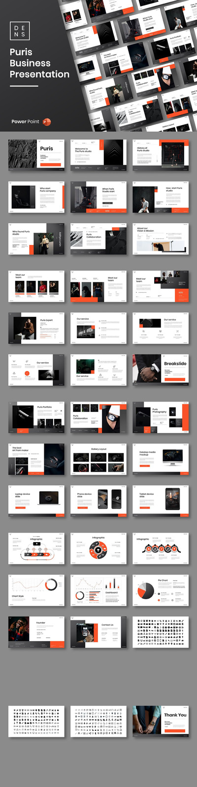 时尚高端专业的高品质商业商务powerpoint幻灯片演示模板（pptx）