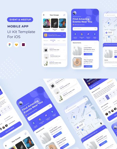 适用于移动应用的Event Organizer UI套件