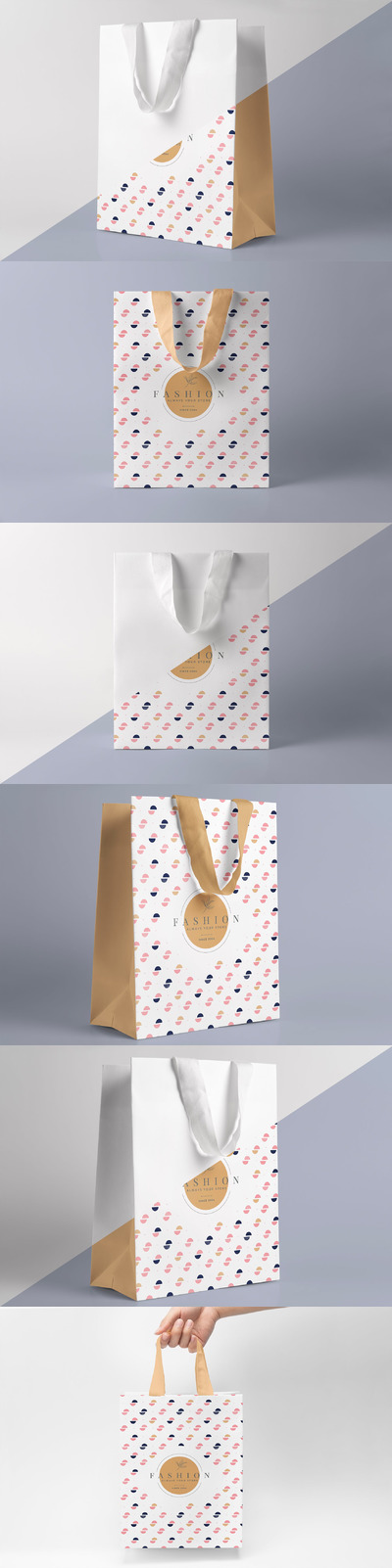 购物纸袋展示样机(PSD)