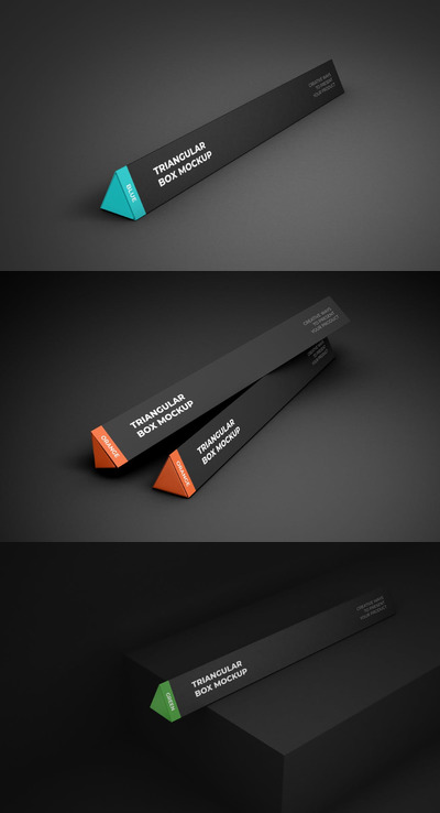 三角形立体小盒子模型(PSD)