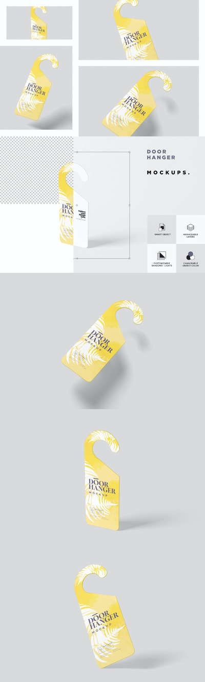 门口悬挂牌展示样机(PSD)