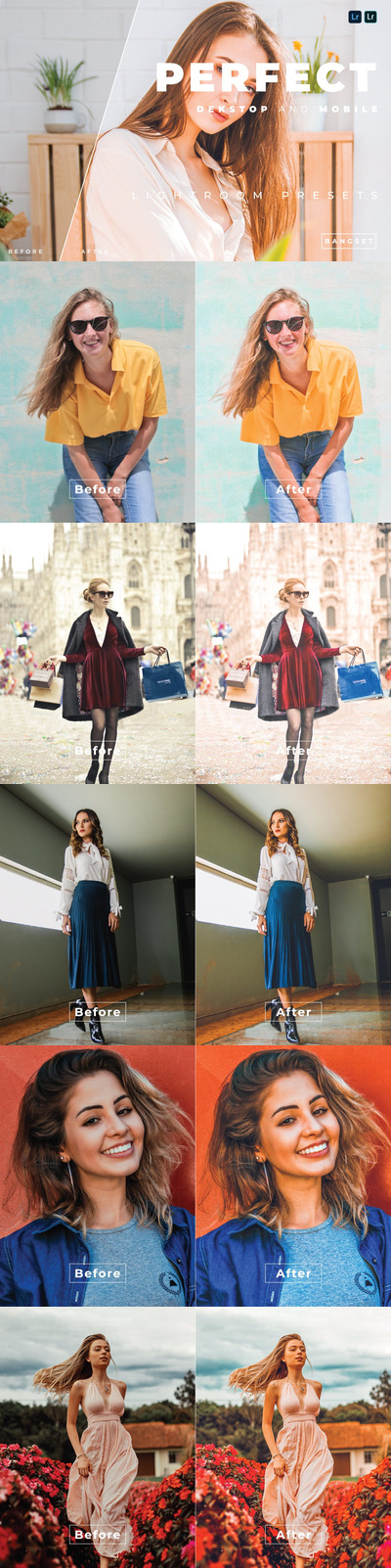 完美的桌面和移动Lightroom预设