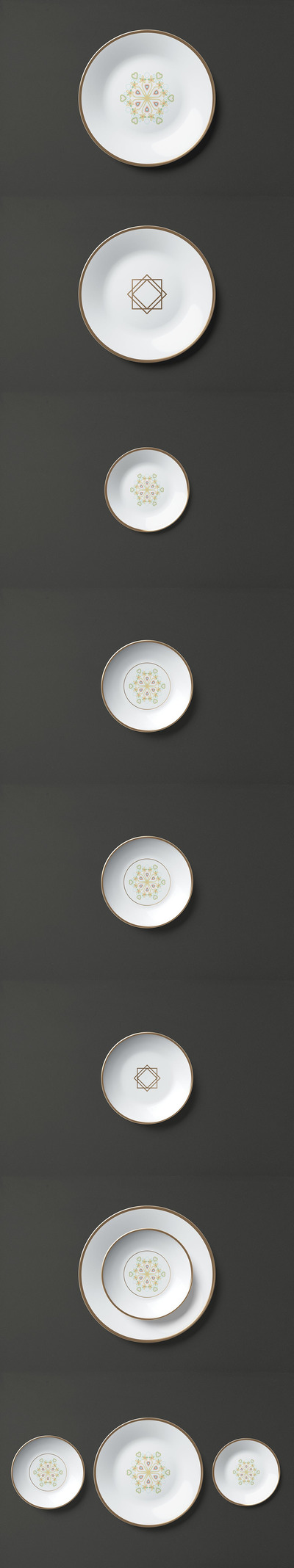 精致的盘子设计样机(PSD)