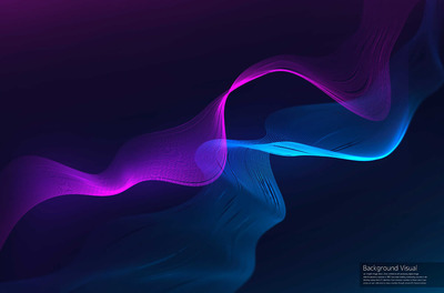 柔和双色波浪线条视觉背景图素材 (psd)